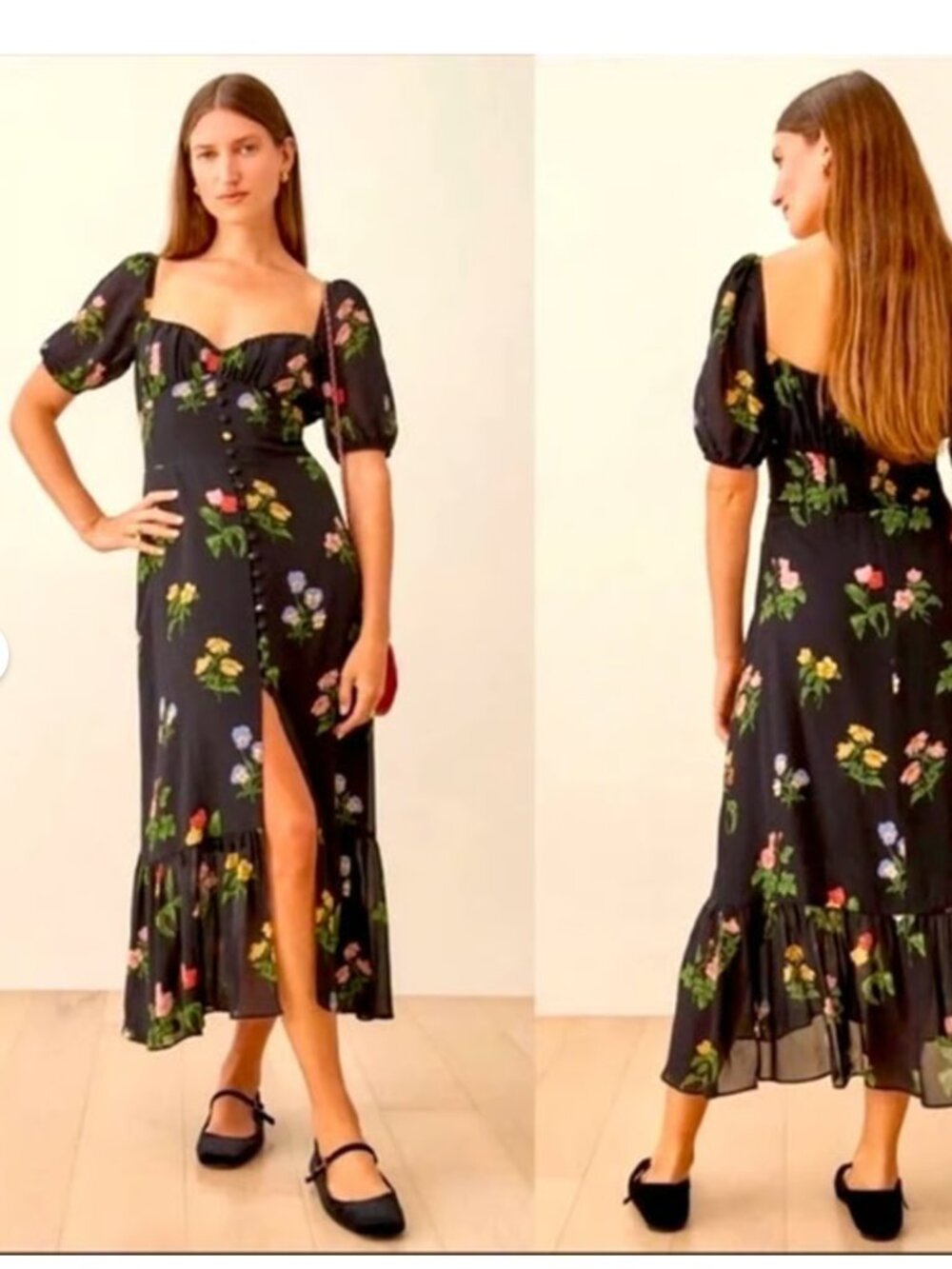Reformation Charlee Dress Night Bloom 0